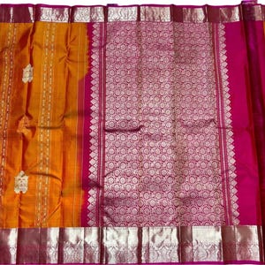 Wedding Saree Kanchipuram Silk Saree Indian  Sari Partywear for Women Festival Reception Outfit Kanjeevaram Silk Sari Ships from USA