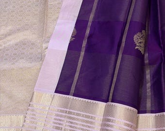 Kanjeevaram Silk Saree / Vaira Oosi / Handloom/ Indian Saree with Zari