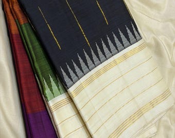 Pure Kanchipuram designer  silk saree: 2gm zari/ handloom saree