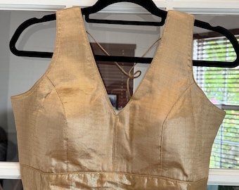Gold Saree Blouse : Lehenga Choli, Wedding Blouse, Ships from USA