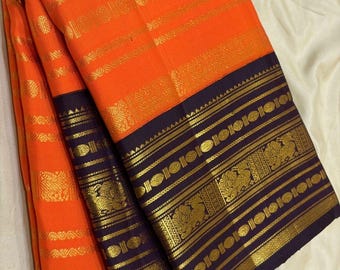 Kanchipuram silk saree/ korvai silk/ Handloom saree