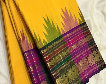 Classic Kanjivaram handwoven pure silk saree