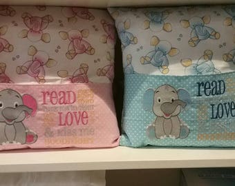 Elephant kids pocket reading pillow