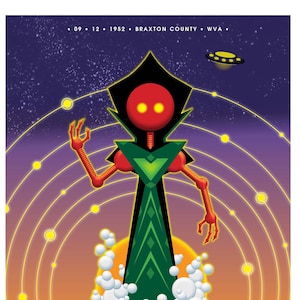 FLATWOODS PHANTOM - Strange Visitors 8.5X11&quot; Print