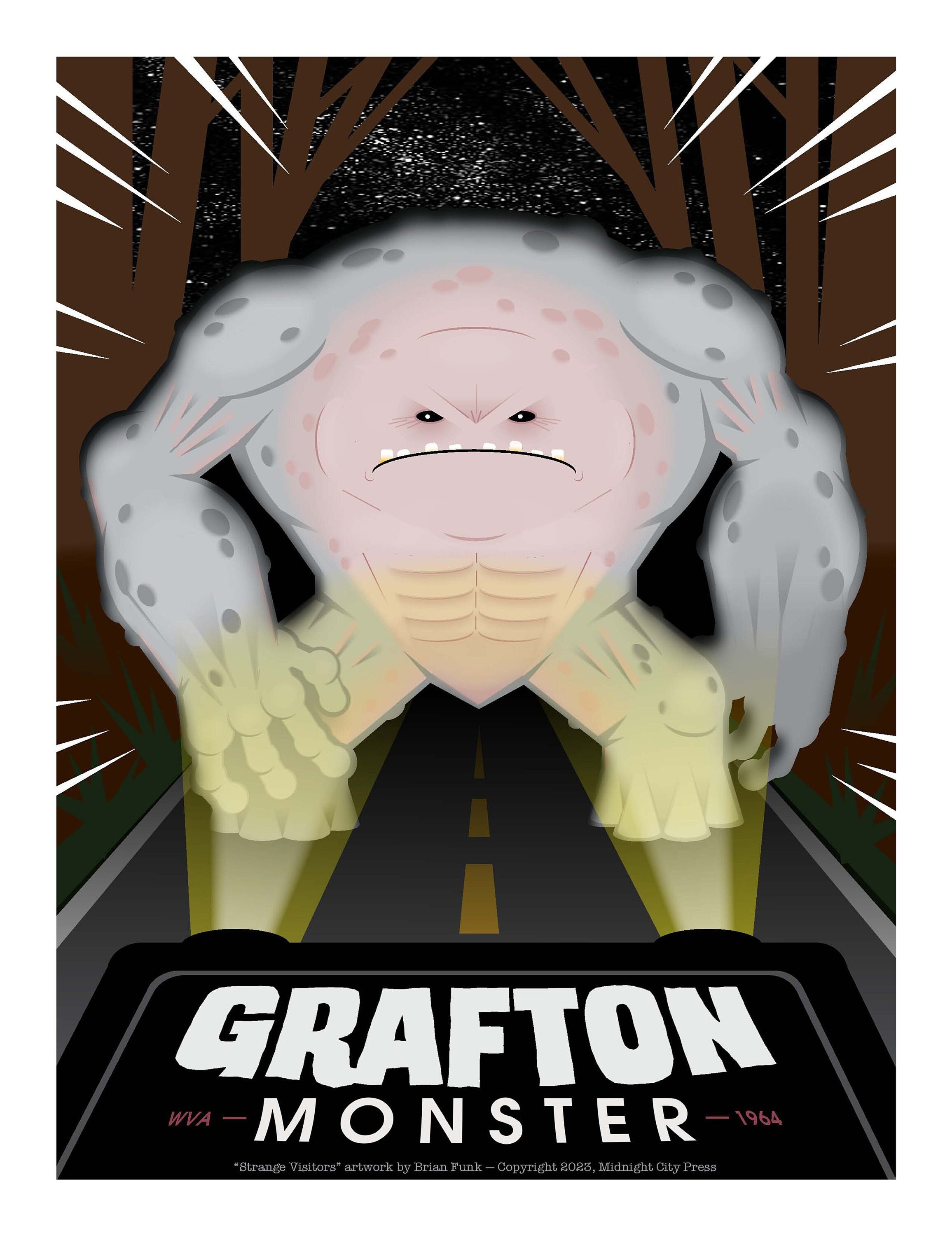 GRAFTON MONSTER Strange Visitors Postcard (4 25 X 5 5) Etsy