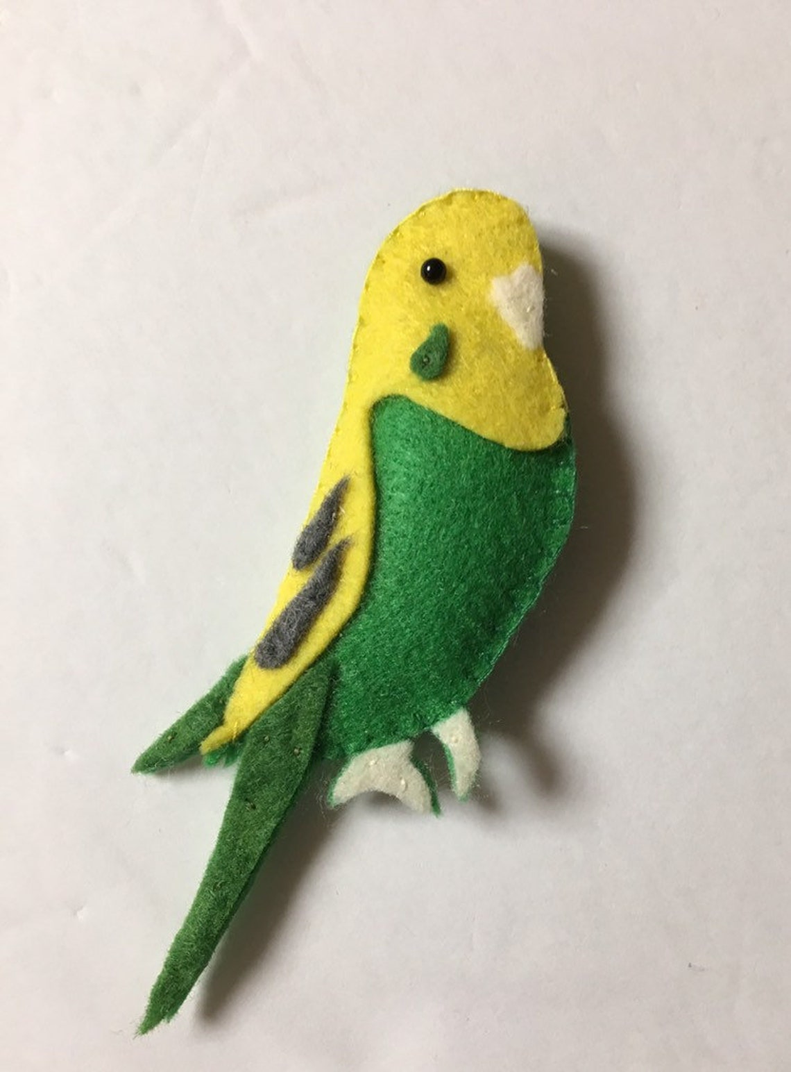 Parakeet Ornament Budgie Ornament Felt Green & Yellow | Etsy