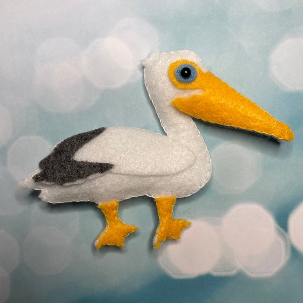 Pelican Ornament * American White Pelican * Felt * hand made * Big Bird *