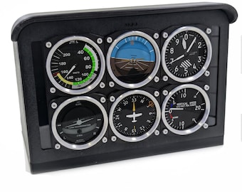 USB-Flug-Simulator Six Pack Display AERO6 | HD Touchscreen Messuhren, Kein Display- Monitor !!!