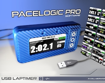 USB Lap Timer with Mounting Bracket | 4in Touch Screen powered by PACELOIC PRO & Sim Hub | Immense amounts of telemetry data !!!