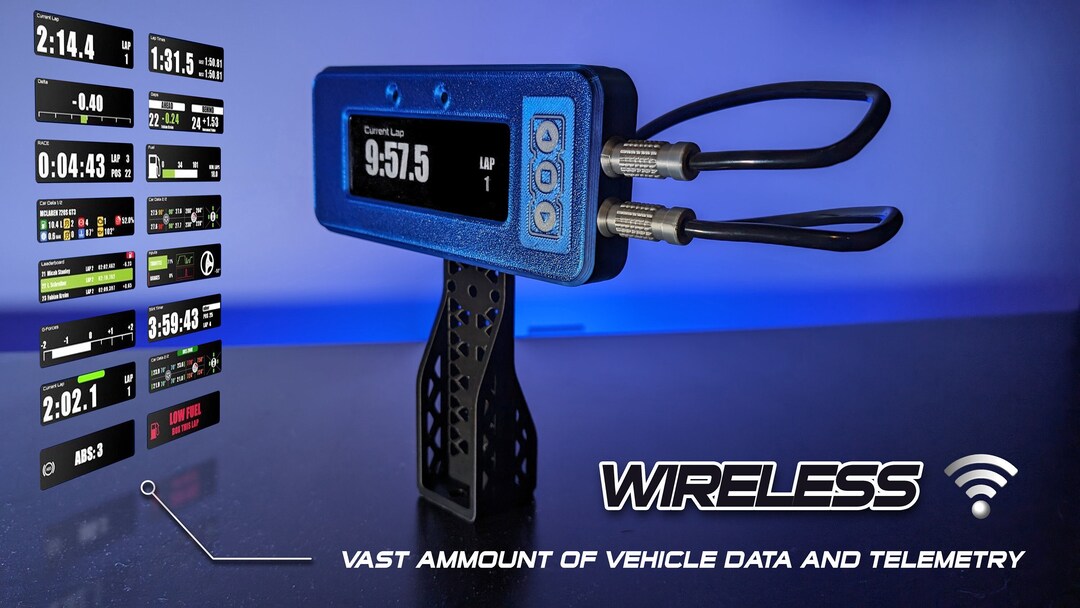 WIRELESS LAP TIMER Sim Racing Dashboard Display Pc & Console Oled