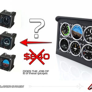 USB-flygsimulator med sexpack AERO6 | HD-pekskärmsmätare för PC, ingen HDMI!!! bild 5