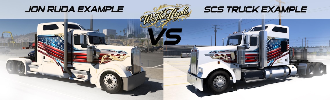 We the People – Kenworth W900 Paint Job | ATS Mod, Jon Ruda and SCS ...