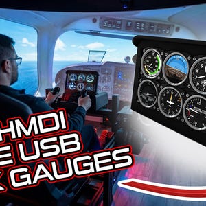 USB-flygsimulator med sexpack AERO6 | HD-pekskärmsmätare för PC, ingen HDMI!!! bild 2