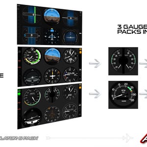 USB-flygsimulator med sexpack AERO6 | HD-pekskärmsmätare för PC, ingen HDMI!!! bild 4