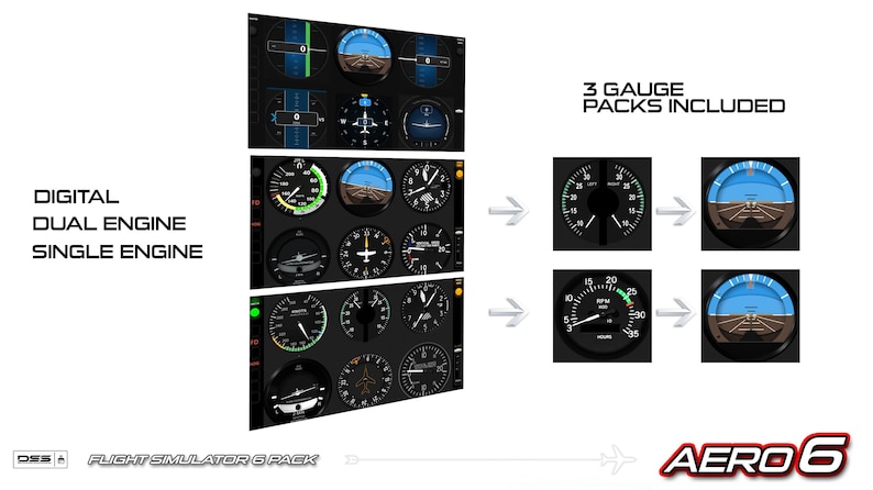 USB-flygsimulator med sexpack AERO6 | HD-pekskärmsmätare för PC, ingen HDMI!!! bild 4