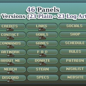 Twitch Panel Bundle - Nature Panels Mushroom Log Pixel Art
