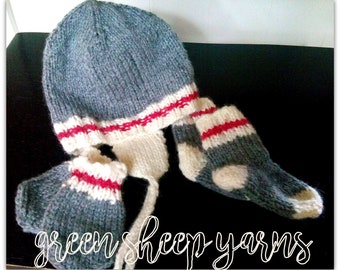 Canadian Sock Knit Baby Outfit Pattern: Hat, Booties & Mittens (PDF Pattern)