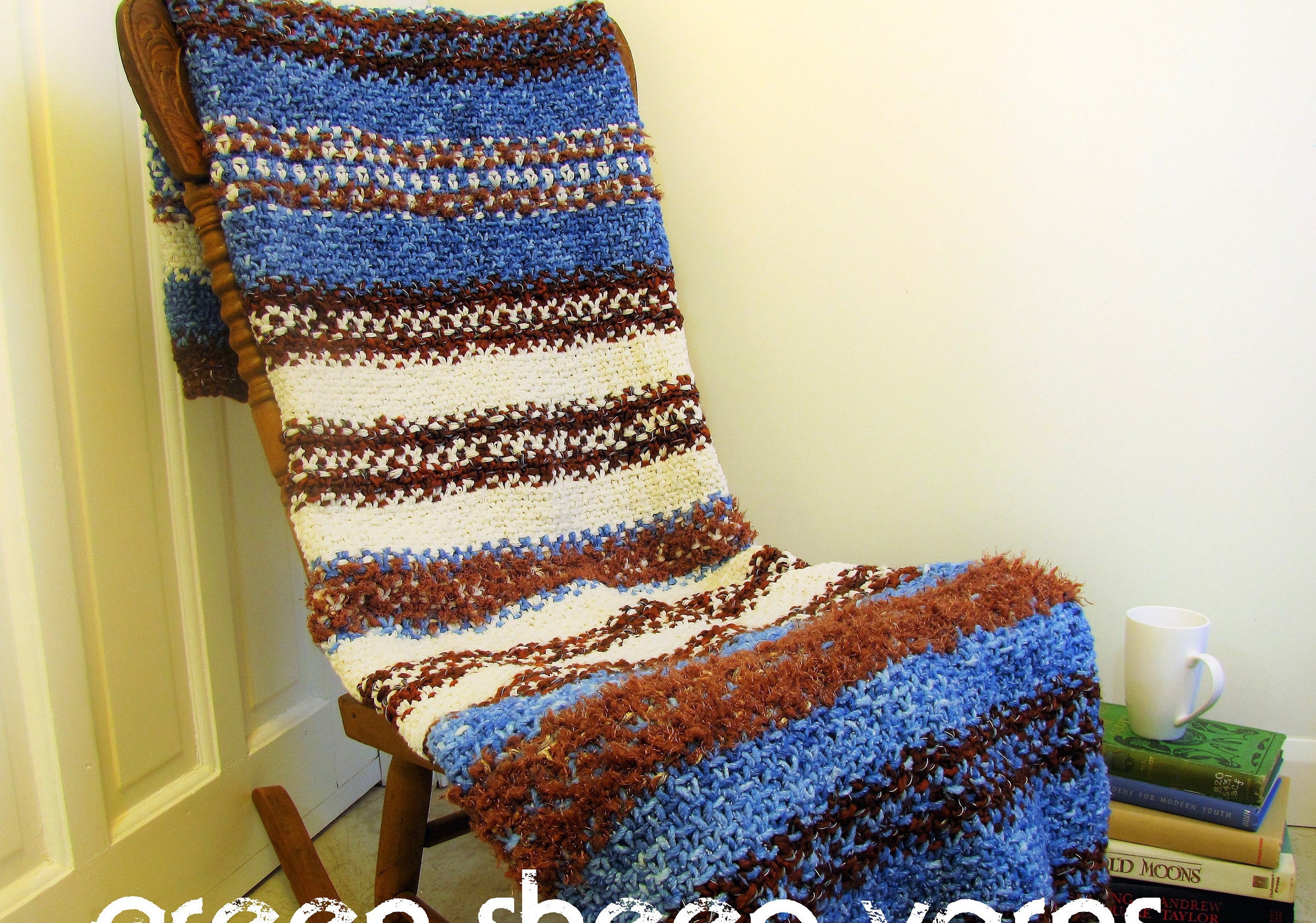 hand knit blanket for sale