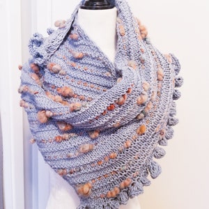 Patron Pdf Châle 'Asymétrique avec Laine Artisanale - Tricot Boho Chic - Vêtement Automne, Hiver - Accessoire Femme, Ado Taille Unique
