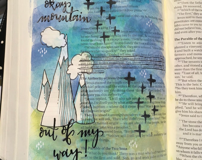 Mountain mover Bible journaling printable Etsy Italia