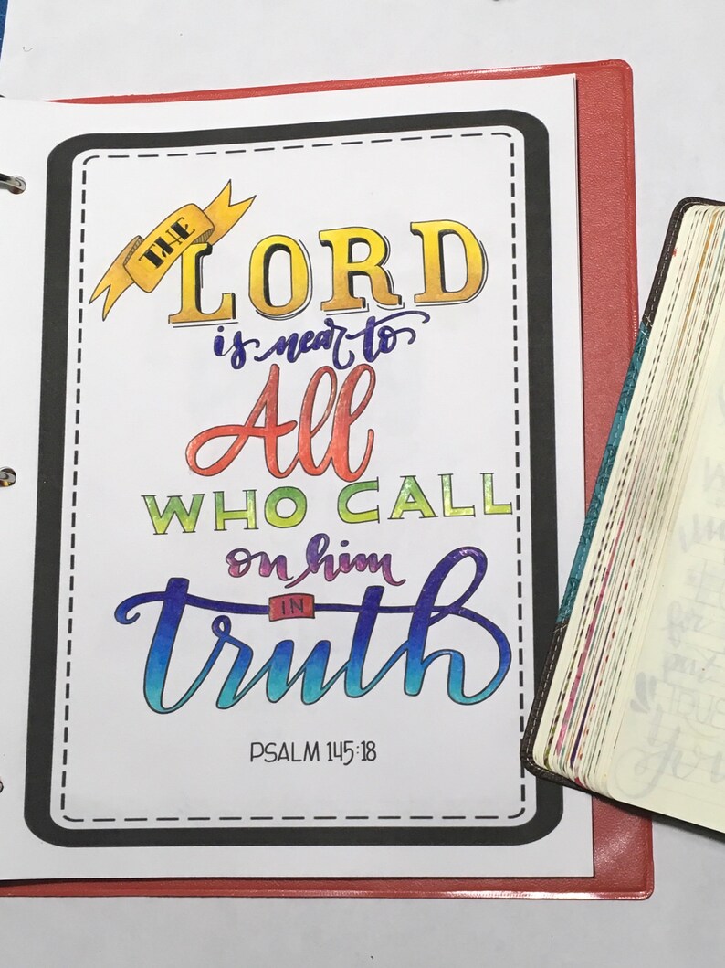 Download The lord is near bible coloring page | Etsy