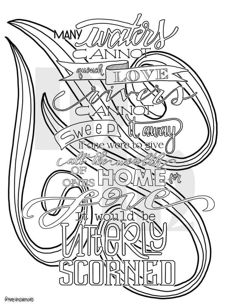 Unquenchable bible coloring page image 1