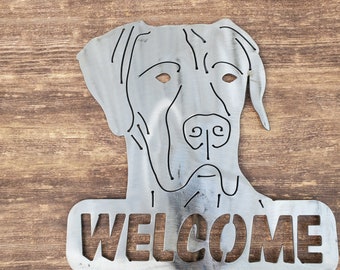 Great Dane Welcome Sign, Welcome sign, Yard art