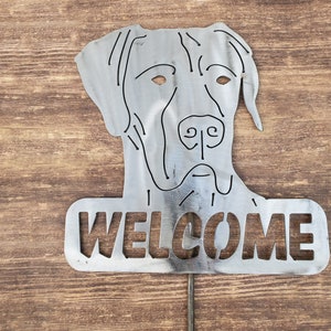 Great Dane Welcome Sign, Welcome sign, Yard art image 1