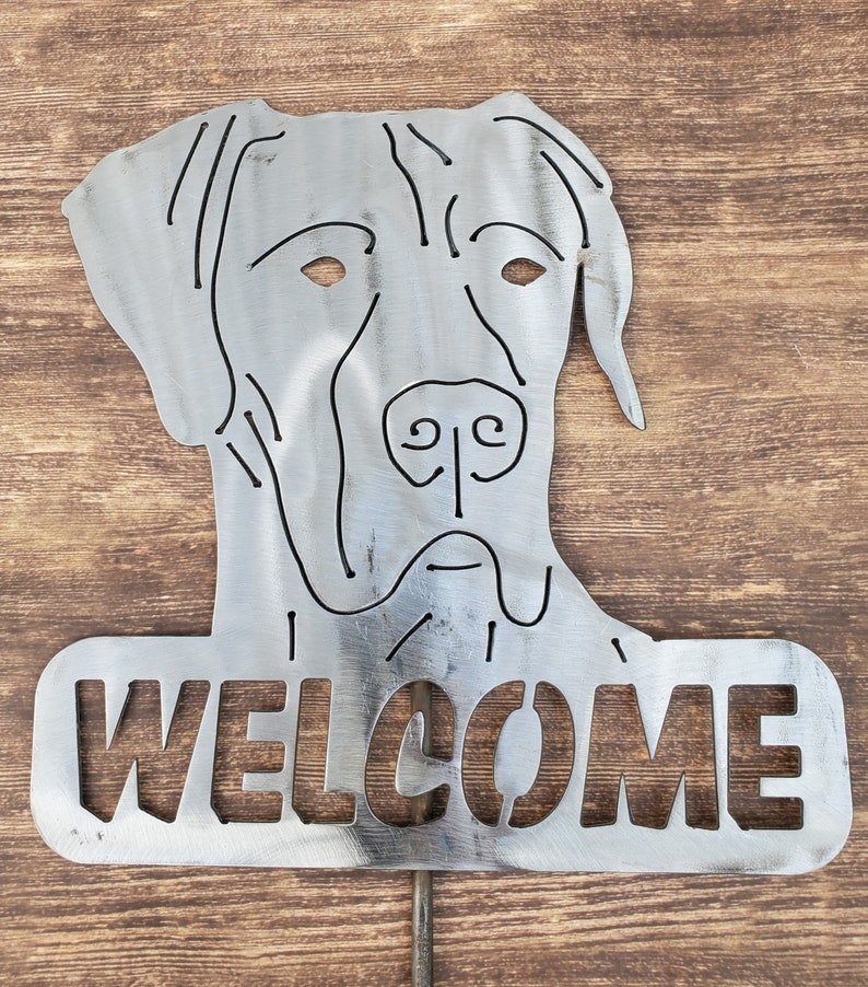 Great Dane Welcome Sign, Welcome sign, Yard art image 2