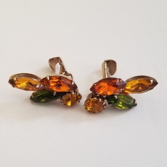 Topaz Amber Glass Earrings - image 2