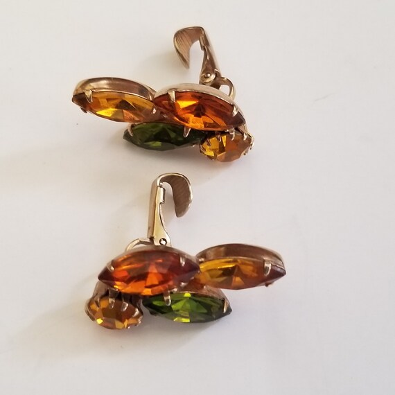 Topaz Amber Glass Earrings - image 3