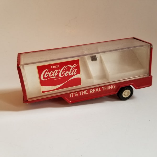 Vintage Steel Buddy L Coca-Cola Delivery Truck Trailer Made in Japan
