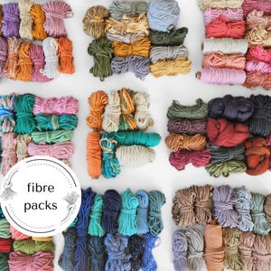 fibre packs , assorted bundles of chunky art and craft yarn