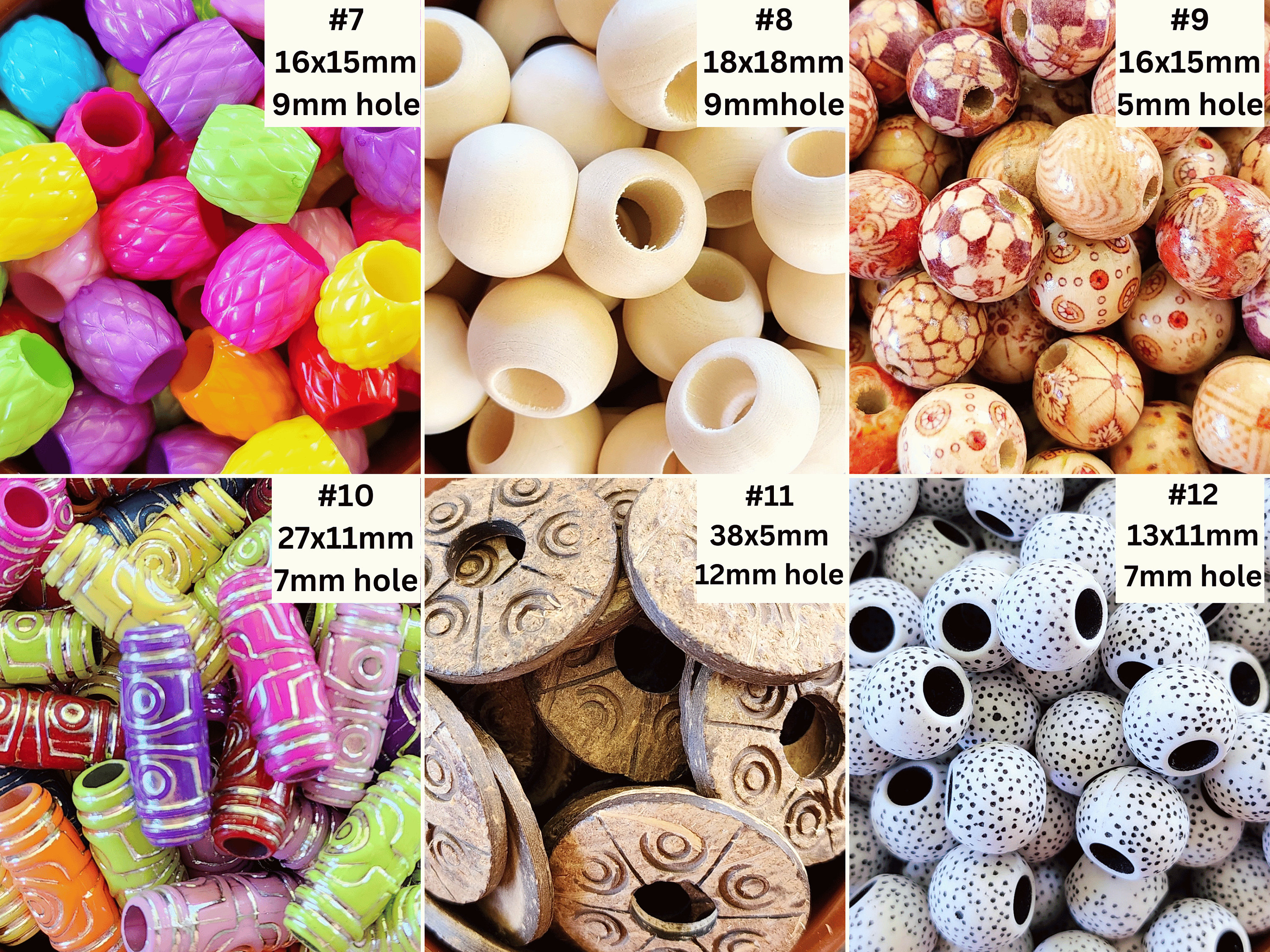 1Pc 30/25/20mm Handmade Ceramic Extra Large Macrame Beads with Large Holes  7mm- Round Clay Beads for Unique Jewelry Making - Bubblegum Style