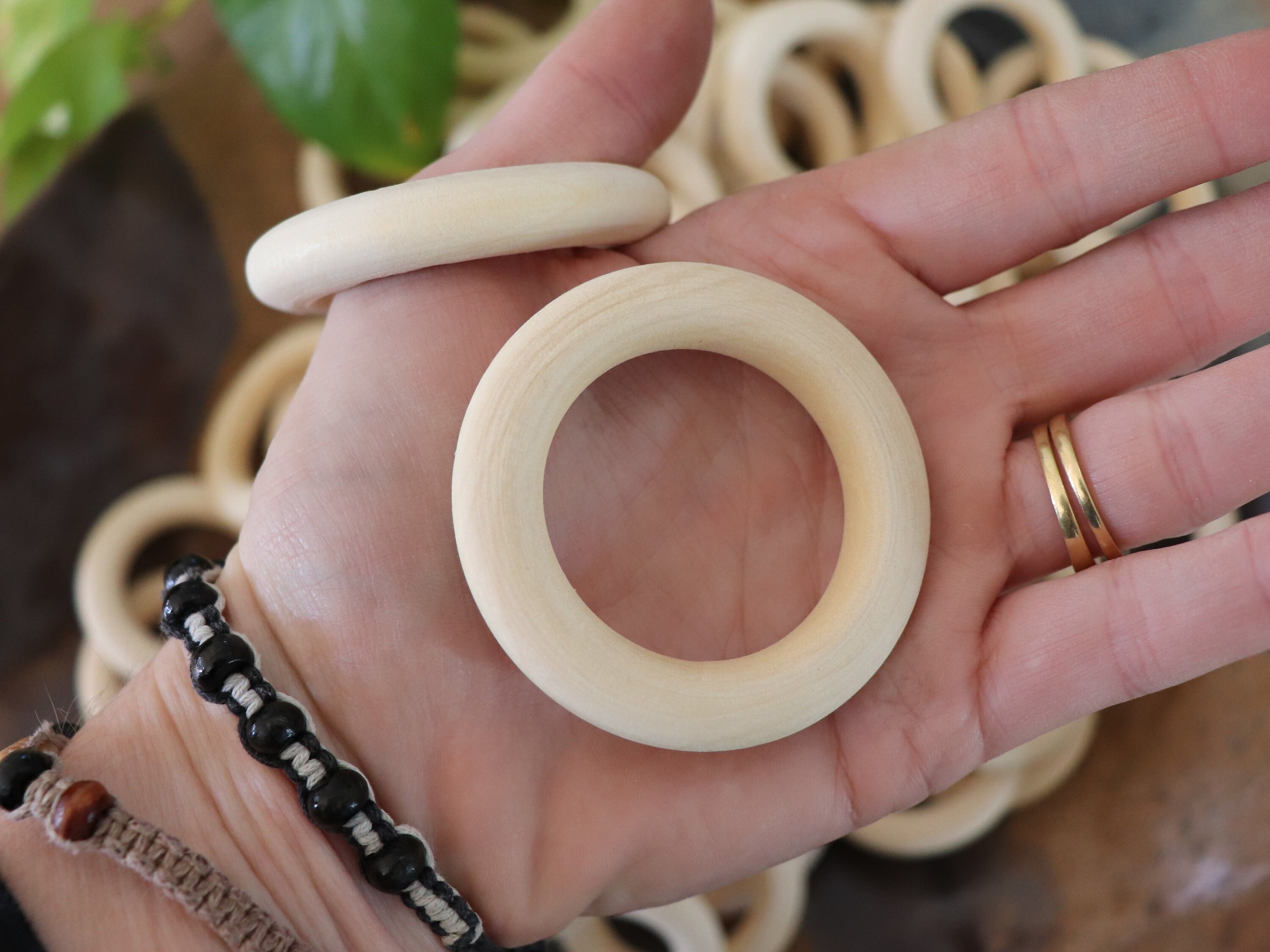 2O Pieces 55mm Wooden Rings Natural Unfinished Round Craft Etsy Australia