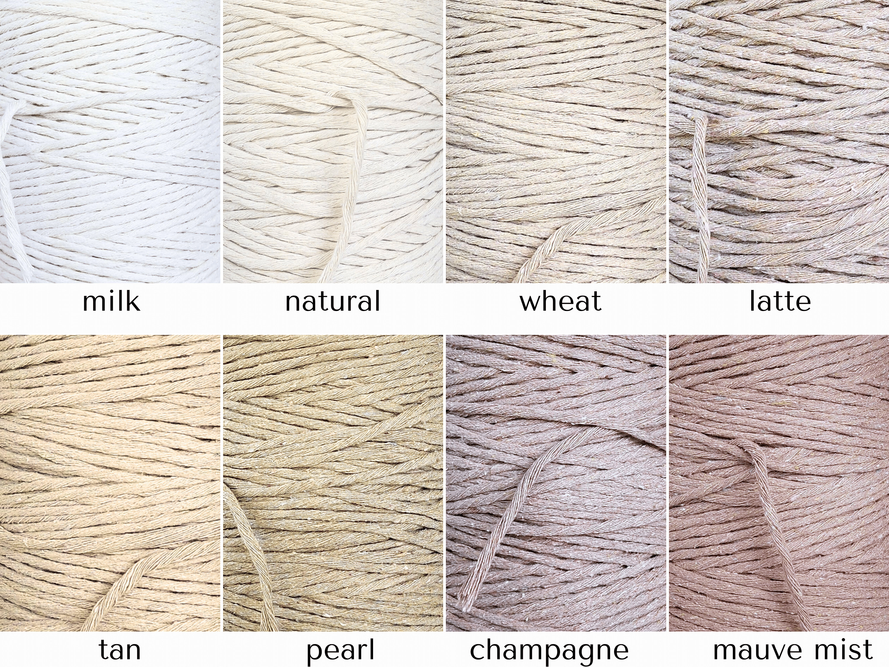 3mm Single Strand Macrame Cord 1 Ply Twisted Coloured Cotton String for Diy  Hangings, Soft Rope Supplies 