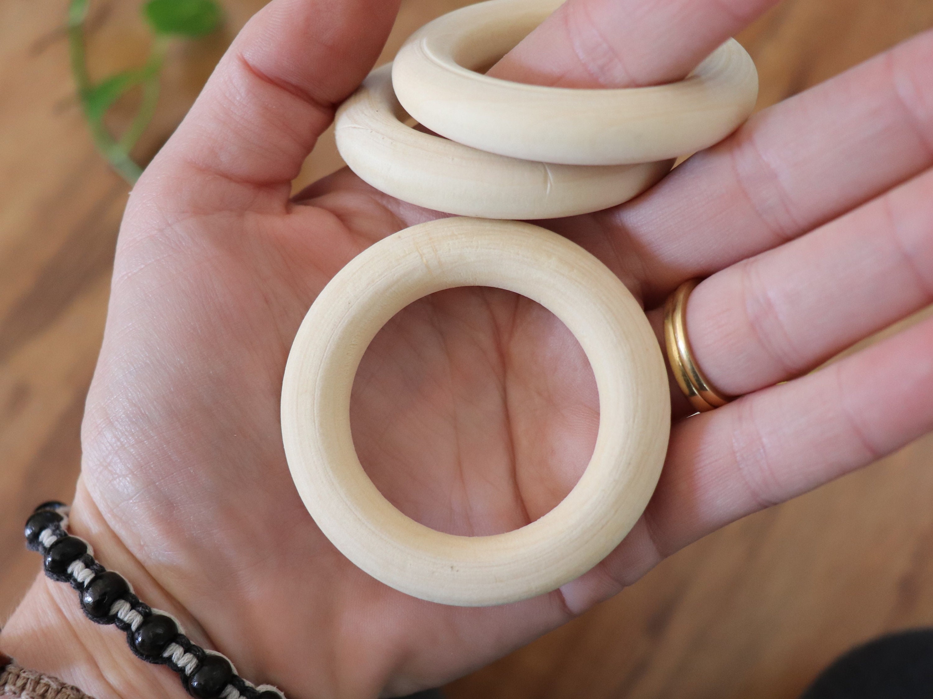2O Pieces 55mm Wooden Rings Natural Unfinished Round Craft Etsy Australia