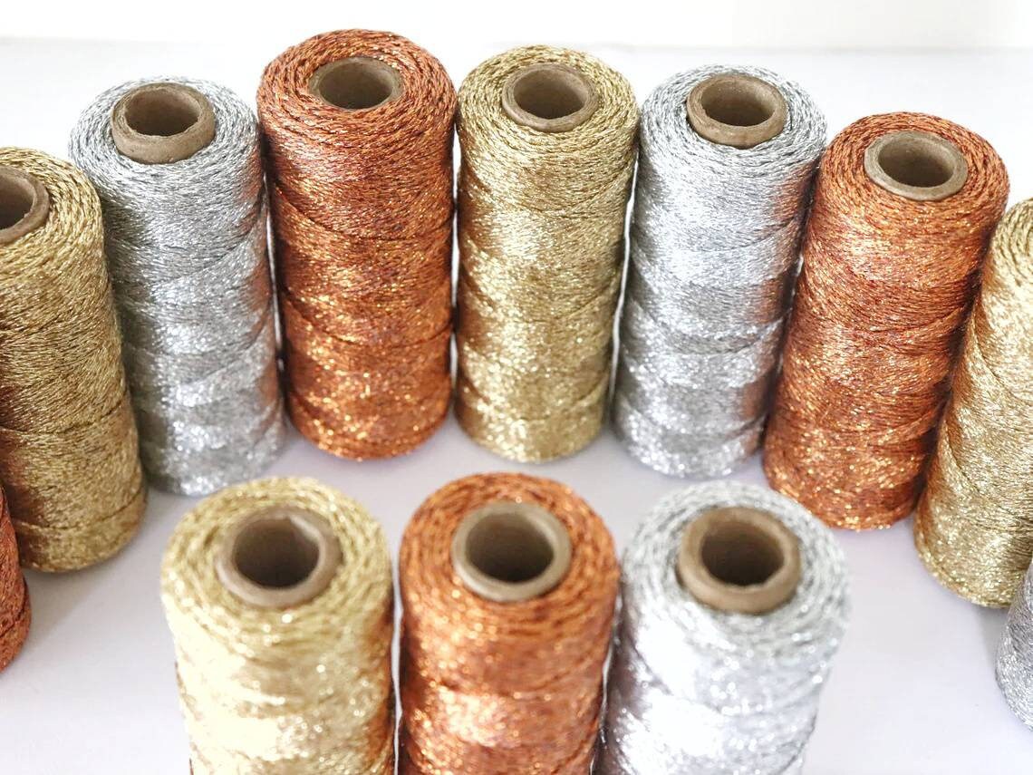 100m Gold Twine String for Arts and Crafts, Gold Thread Christmas Gift  Wrapping Accessories, Bakers Twine, Christmas Card/gift Tag Making UK -   Denmark