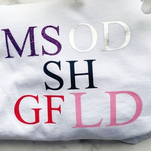 HTV Iron On Vinyl Name - Personalised Initials Type Font Clothing DIY Fabric Transfer - 25 Colours Available [Font 3] ~ Height Listing