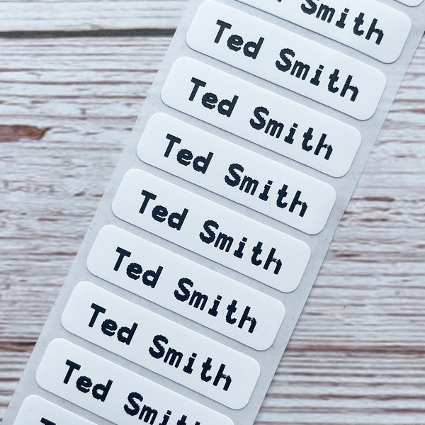 Personalised Printed Iron on Name Labels. Clothing School Uniform Workwear Child Uniform Easy To Read [F4]