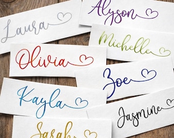 1,3,5,10 Personalised Name Sticker Decal Word Label Vinyl Decal Glass School Water Bottle Box Custom Names & Words Christmas Bauble Font FH