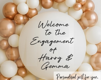 Personalised Bobo & Foil Balloon Name Decal | Custom Vinyl Sticker for Balloons | Birthday Wedding Baby Shower Decoration [F8]