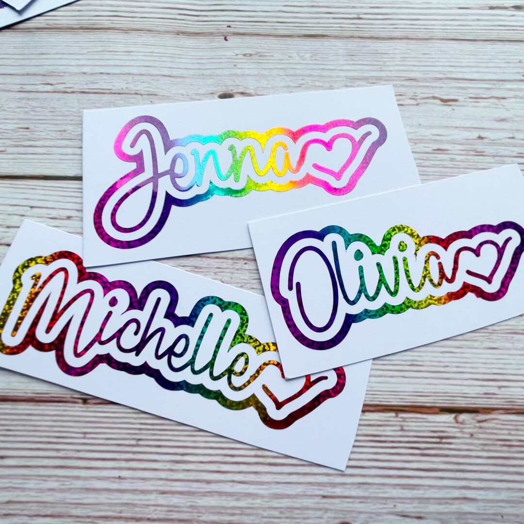 Personalised Vinyl Name Decal Sticker Kid Bottle Lunchbox School Label ...