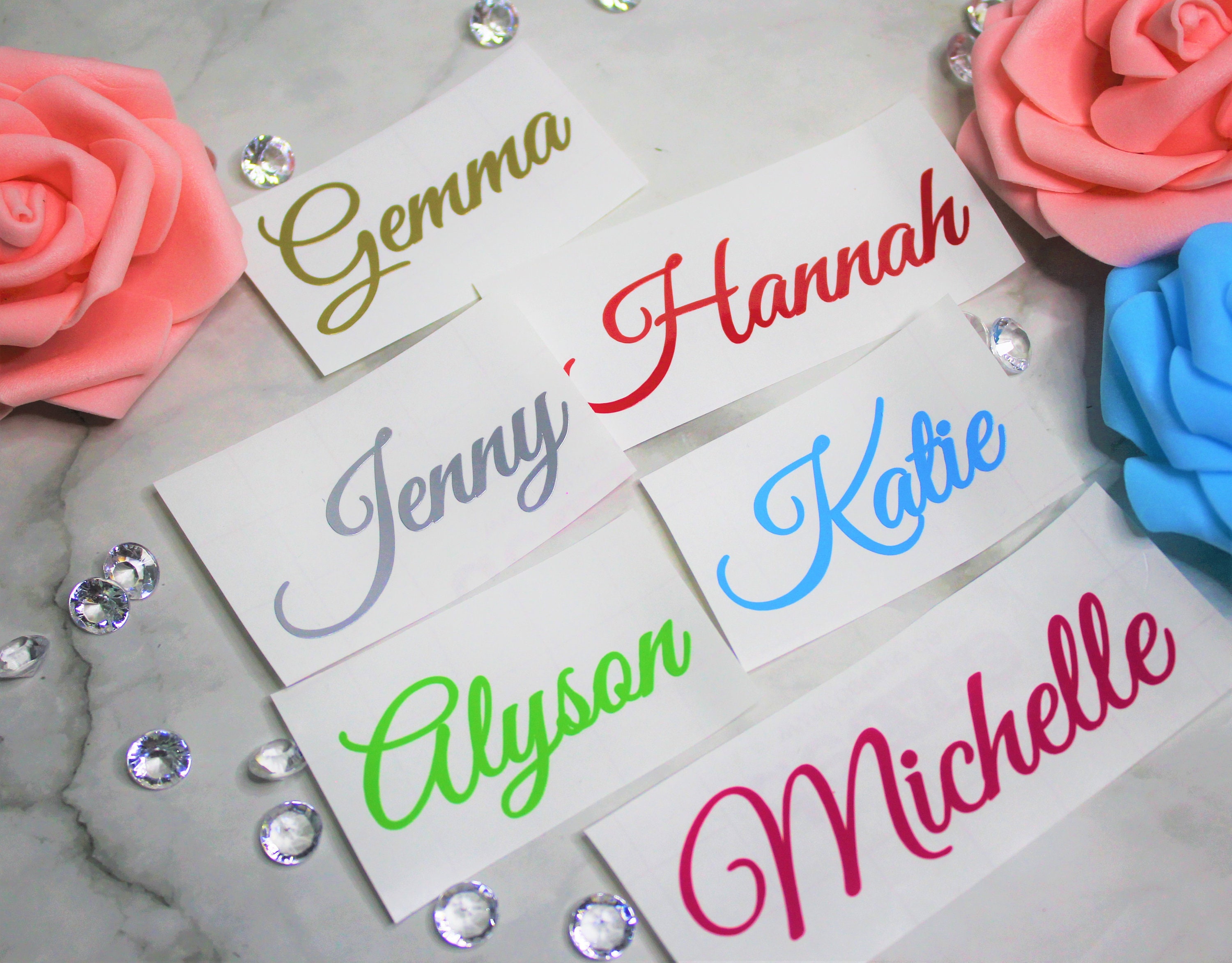 Personalised Name Vinyl Stickers Custom Name Word Vinyl Etsy UK