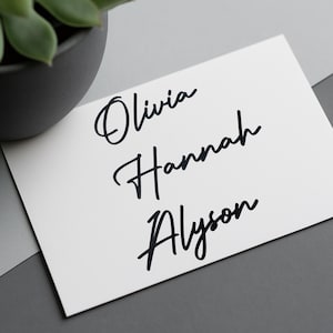 Personalised Vinyl Name Decal | Custom Name Sticker | Glasses • Bottles • Gift Boxes • Balloons • Bridesmaid • Wedding  •  Handwriting  •