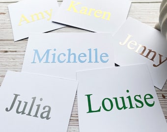 1,3,5,10 Personalised Name Sticker Decal Word Label Vinyl Decal Glass School Water Bottle Type Custom Name & Word Christmas Bauble Font A5