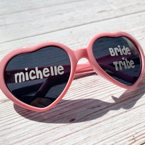 DIY Aufkleber für Sonnenbrille Hochzeit Hen Vinyl Aufkleber Aufkleber Transfers ~ Weiß, Schwarz, Rose Gold, Grau ~ 1cm Höhe Passt auf Arme & Objektiv Schriftart 5