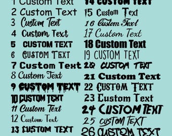 1,3,5,10 Personalised Name Sticker Decal Word Label Vinyl Decal Glass School Water Bottle Bridal Custom Name & Word Christmas Bauble Font Y4