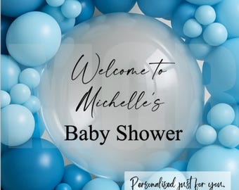 Personalised Bobo & Foil Balloon Name Decal | Custom Vinyl Sticker for Balloons | Birthday Wedding Baby Shower Decoration [F7]