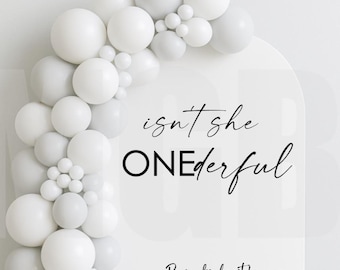 Personalised ONEderful Birthday Vinyl Decal for Sail Board Backdrop Balloon Party Sticker [F14]